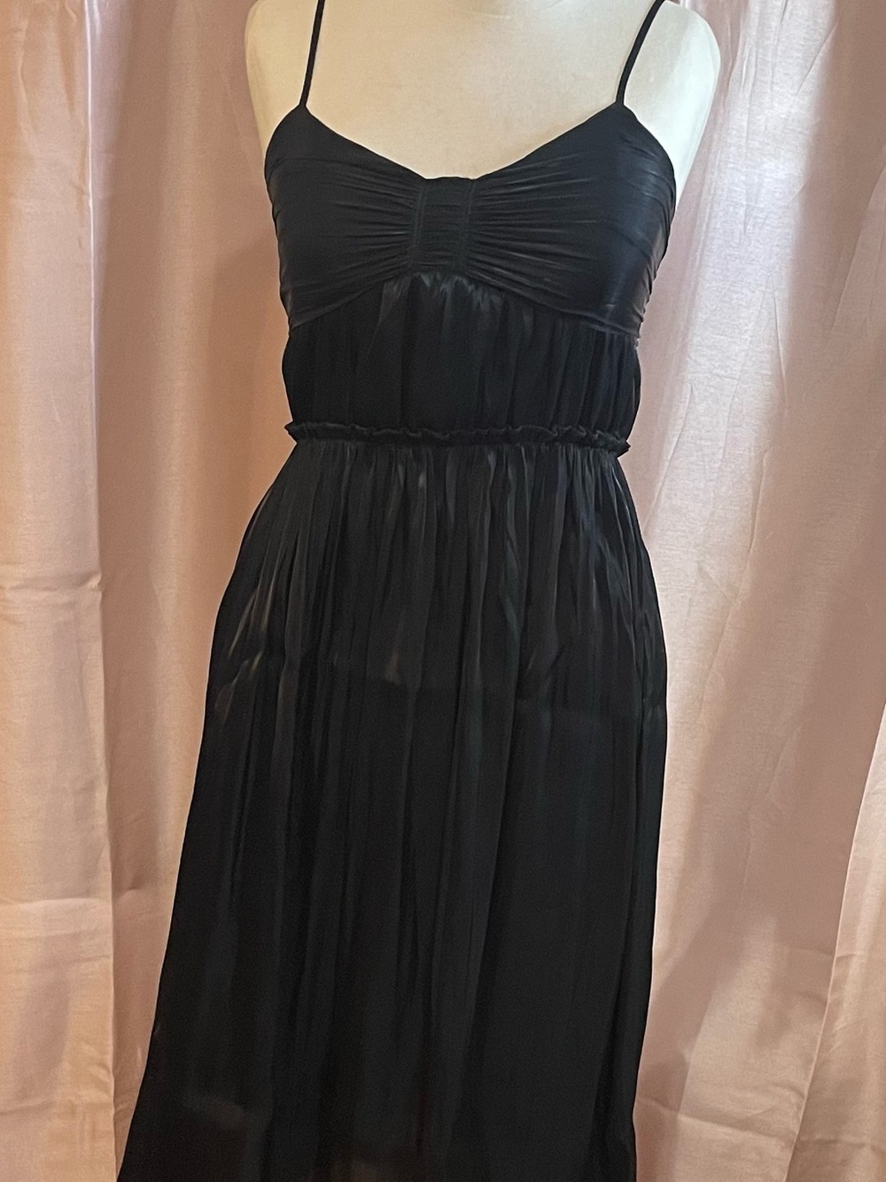 Steve Madden Black Spaghetti Strap Maxi Dress - Picture 1 of 12